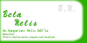 bela melis business card